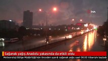 Sağanak yağış Anadolu yakasında da etkili oldu