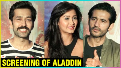 Nakuul Mehta, Hiten Tejwani, Kanchi Singh & Others At The Screening Of Aladdin