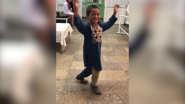 Five-year-old Afghan amputee dances on new leg, dreams of becoming a doctor