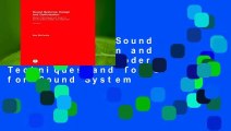 [GIFT IDEAS] Sound Systems: Design and Optimization: Modern Techniques and Tools for Sound System