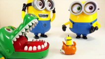 Minions Dive into the Crocodile! Kevin, Bob, Stuart, Minions Toys Funny Movie for Children