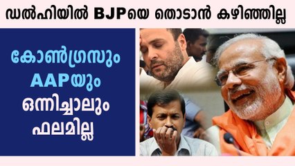 കോണ്‍ഗ്രസും AAPയും സഖ്യമുണ്ടാക്കിയിട്ടും കാര്യമില്ല | #ElectionResults2019 | Oneindia Malayalam