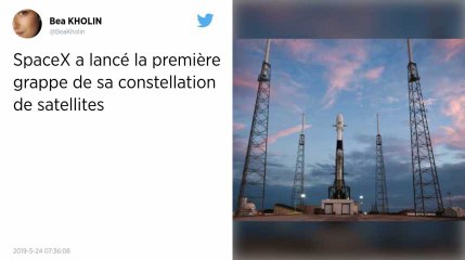 SpaceX lance la première grappe de sa constellation de satellites