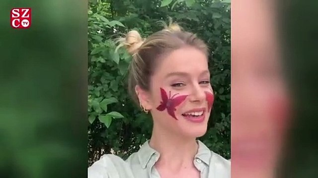 Burcu Biricik onlara kelebeklerle destek oldu