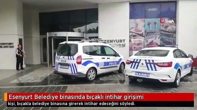 Esenyurt Belediye binasında bıçaklı intihar girişimi