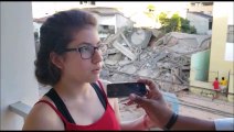 Estudante ouviu barulho e viu prédio caindo em Itapoã