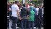 Report TV - Aksident në Shkodër/ Makina përfundon mbi trotuar, plagoset shoferi