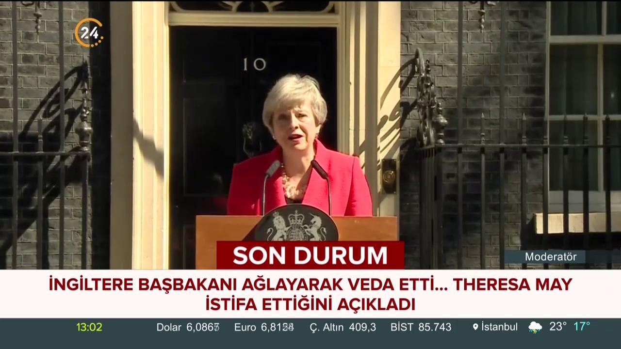 Theresa May istifa etti