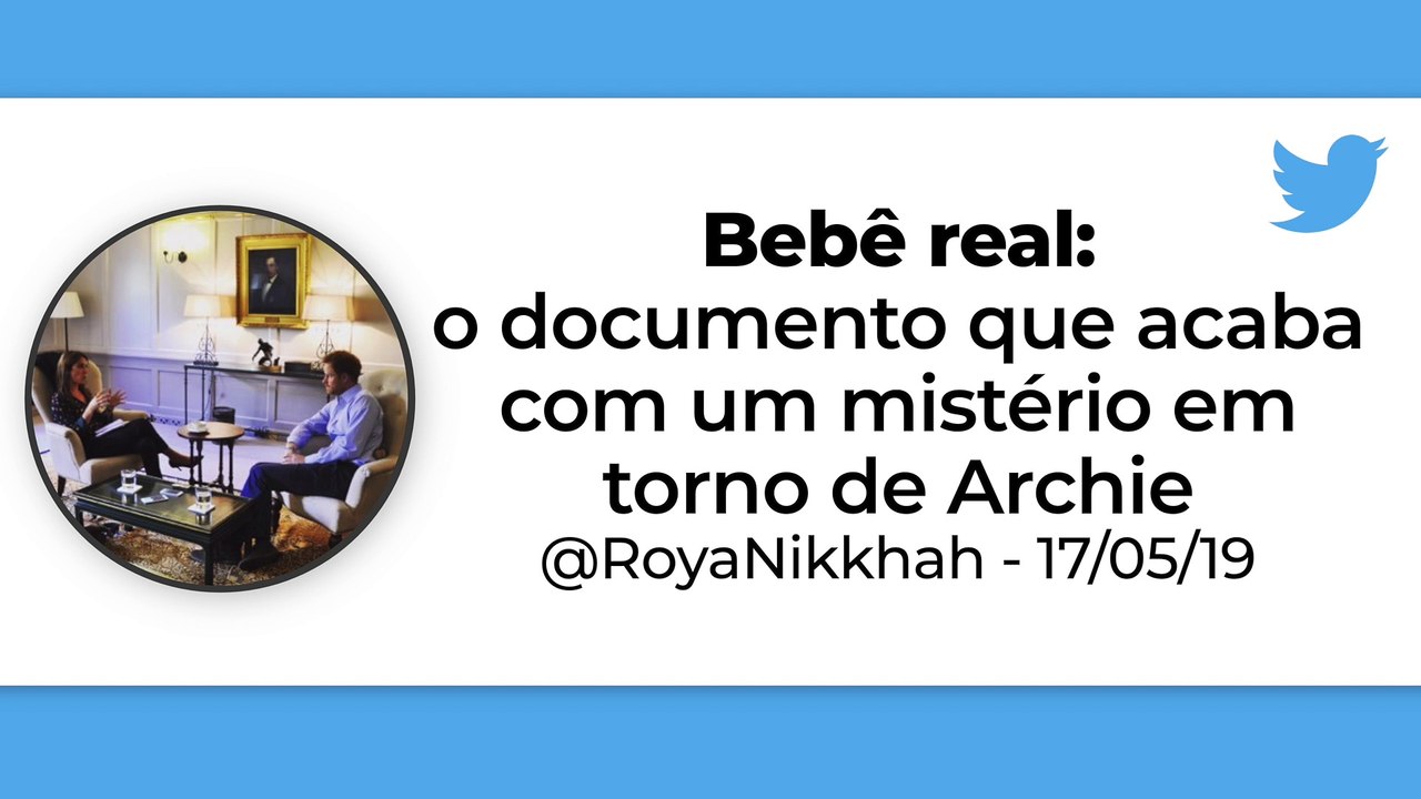 Bebê real: o documento que acaba com um mistério em torno de Archie