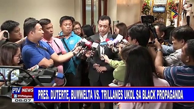 Pangulong Duterte, bumwelta vs Trillanes ukol sa black proganda