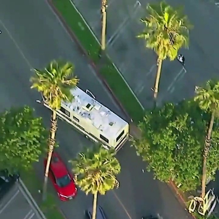 Une course-poursuite entre la police et un camping-car