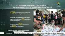 Colombia: alarman cifras de asesinatos de líderes sociales