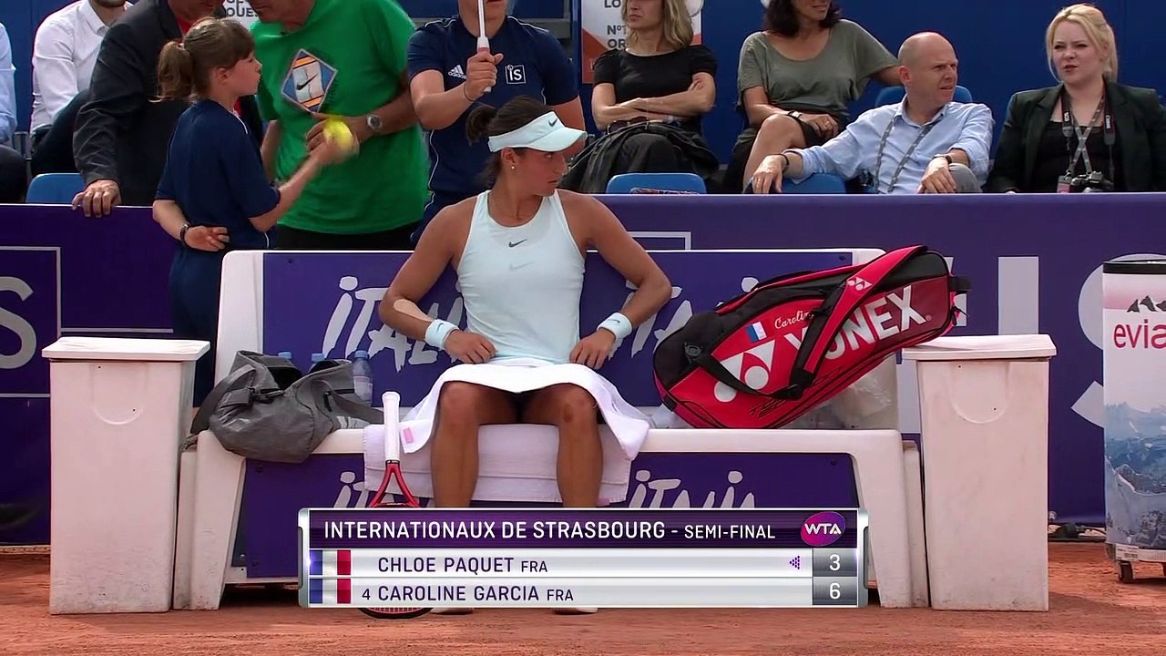 WTA - Strasbourg 2019 - Caroline Garcia prive Chloé Paquet de finale à Strasbourg