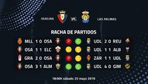 Previa partido entre Osasuna y Las Palmas Jornada 40 Segunda División