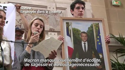 Climat: à Paris, un portrait de Macron décroché dans une mairie