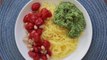 How to Make Spaghetti Squash with Roasted Tomatoes, Beans & Almond Pesto