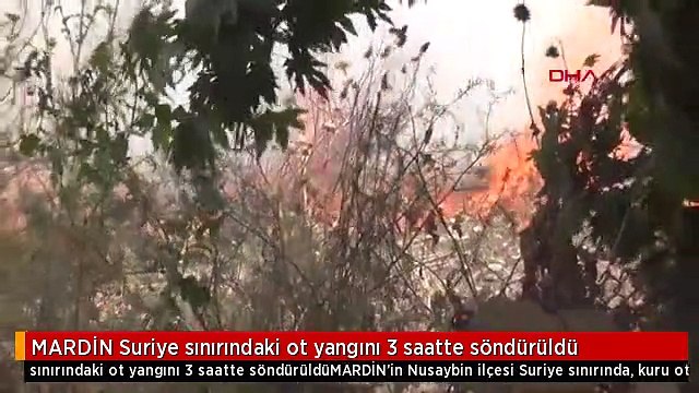 MARDİN Suriye sınırındaki ot yangını 3 saatte söndürüldü