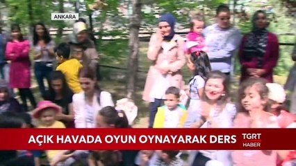 Çocuklar Acık Havada Oyun Oynayarak Ders Yaptı