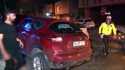 Ümraniye'de iki aracın karıştığı kazada bir sürücü yaralandı