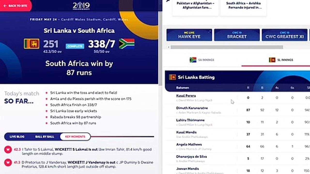 sri lanka vs south africa warm up cricket match summary in tamil 24th of may icc world cup 2019