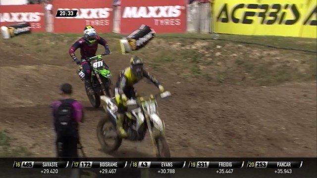 Olsen passes Sterry - MX2 Race 1 - MXGP of France 2019