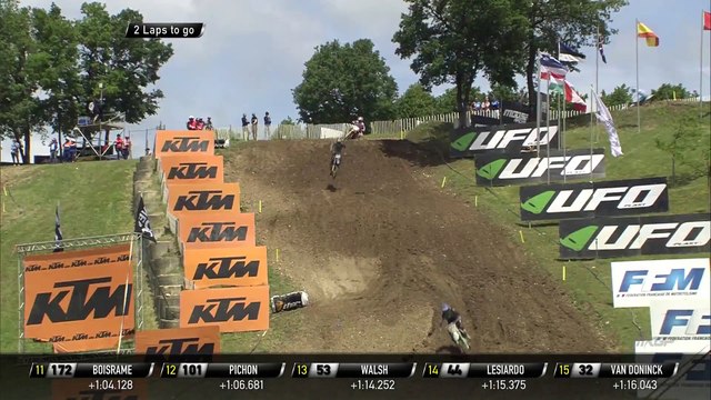 Jago Geerts passes Jorge Prado - Race 1 MX2 - MXGP of France 2019