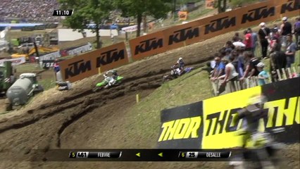 Romain Febvre vs Clement Desalle battle - MXGP of France 2019