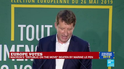 Triumphant post-EU election speech by leader of the French green party, Europe Ecology – The Greens, Yannick Jadot