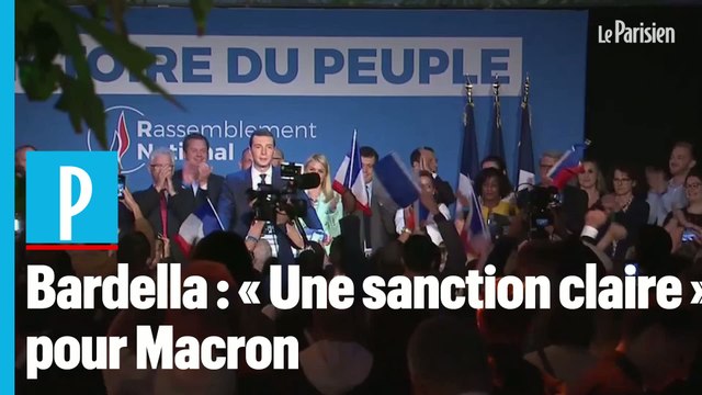 Jordan Bardella : la victoire du RN, « une sanction claire » pour Macron