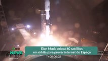 Elon Musk coloca 60 satélites em órbita para prover internet do Espaço
