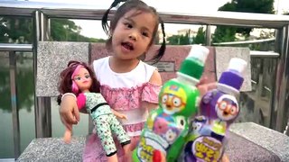 Finger Family Colors Song nursery rhymes with Pororo Milk | Kinderlieder und lernen farben