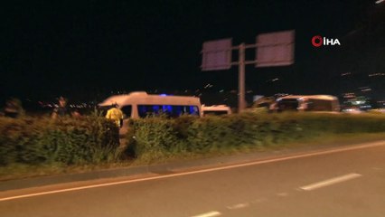 Rize deplasmanı dönüşü Trabzonspor taraftarını taşıyan konvoya taşlı saldırı