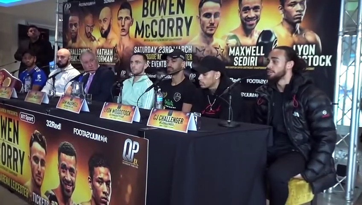 SAM BOWEN v JORDAN McCORRY **FINAL** PRESS CONFERENCE - w/ UNDERCARD - GORMAN / MAXWELL / WOODSTOCK