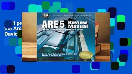 Best product  ARE 5 Review Manual for the Architect Registration Exam - David Kent Ballast