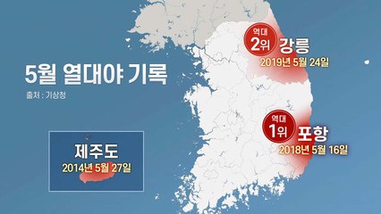 [날씨] 강릉 첫 열대야...주말 폭염, 울진 또 최고 36.6℃ / YTN