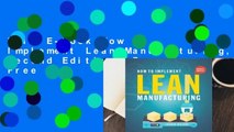 Full E-book How to Implement Lean Manufacturing, Second Edition  For Free