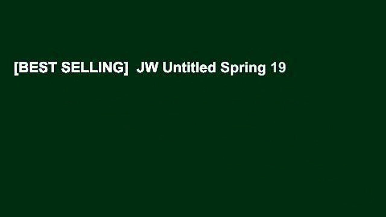 [BEST SELLING]  JW Untitled Spring 19