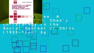 Complete acces  A Study of T. C. Chao's Christology in the Social Context of China (1920-1949) by