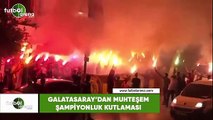 Galatasaray taraftarından muhteşem şampiyonluk kutlaması