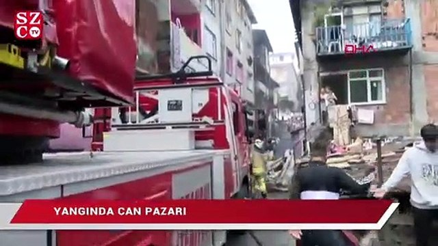 Yangında can pazarı! Önce çocuklarını attı sonra kendisi atladı