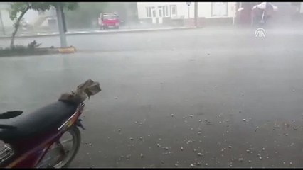 Fırtına ve dolu yağışı etkili oldu - ESKİŞEHİR