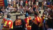 Final Copa Barcelona-Valencia: Ambientazo de la Afición del Valencia en el Centro de Sevilla
