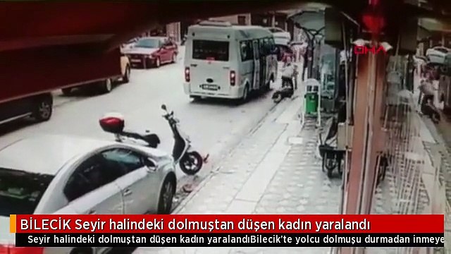 BİLECİK Seyir halindeki dolmuştan düşen kadın yaralandı