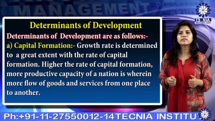 Determinants of Development | Ms. Kirti Miglani | BBA | TIAS | TECNIA TV