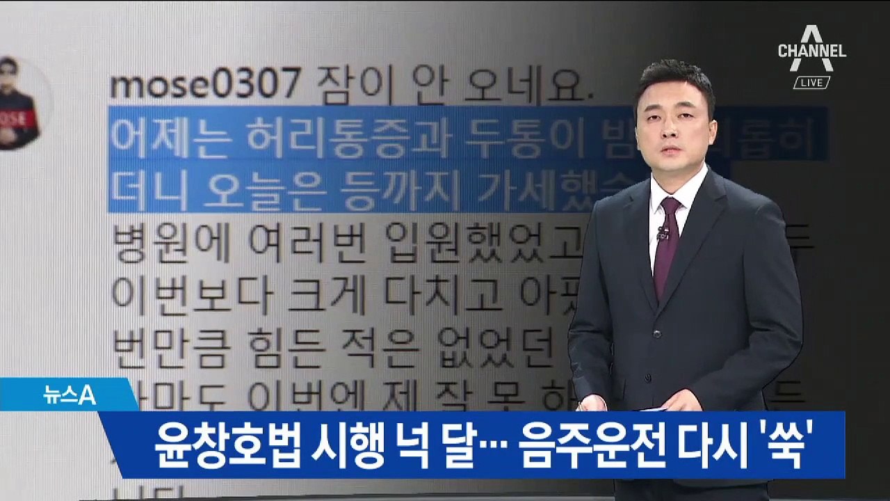 윤창호법 시행 넉 달…주춤했던 음주운전 다시 ‘쑥’