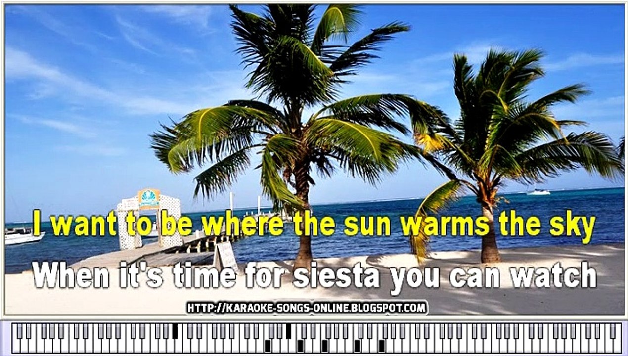Madonna - La Isla Bonita -free karaoke songs online with lyrics on the screen and piano