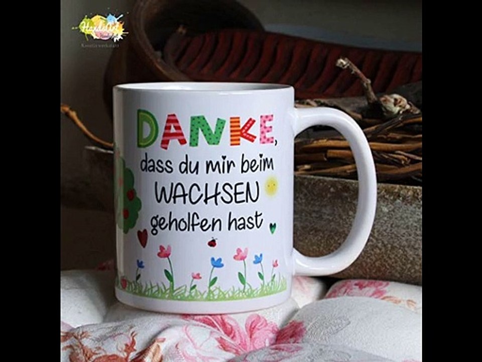 Kaffeebecher ~ Tasse - DANKE, dass du mir beim Wachsen geholfen hast ~ Kindergarten ~Weihnachten Ges