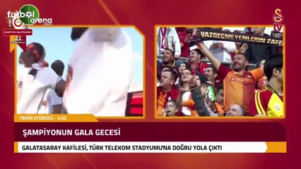 Galatasaraylı futboluların şampiyonluk coşkusu