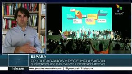 Congreso español suspende diputados independentistas presos