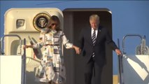 Trump llega a Japón para reunirse con el emperador Naruhito